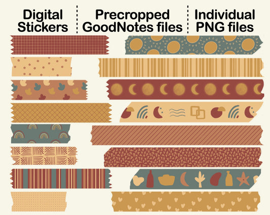 Digital Washi Tape - Boho