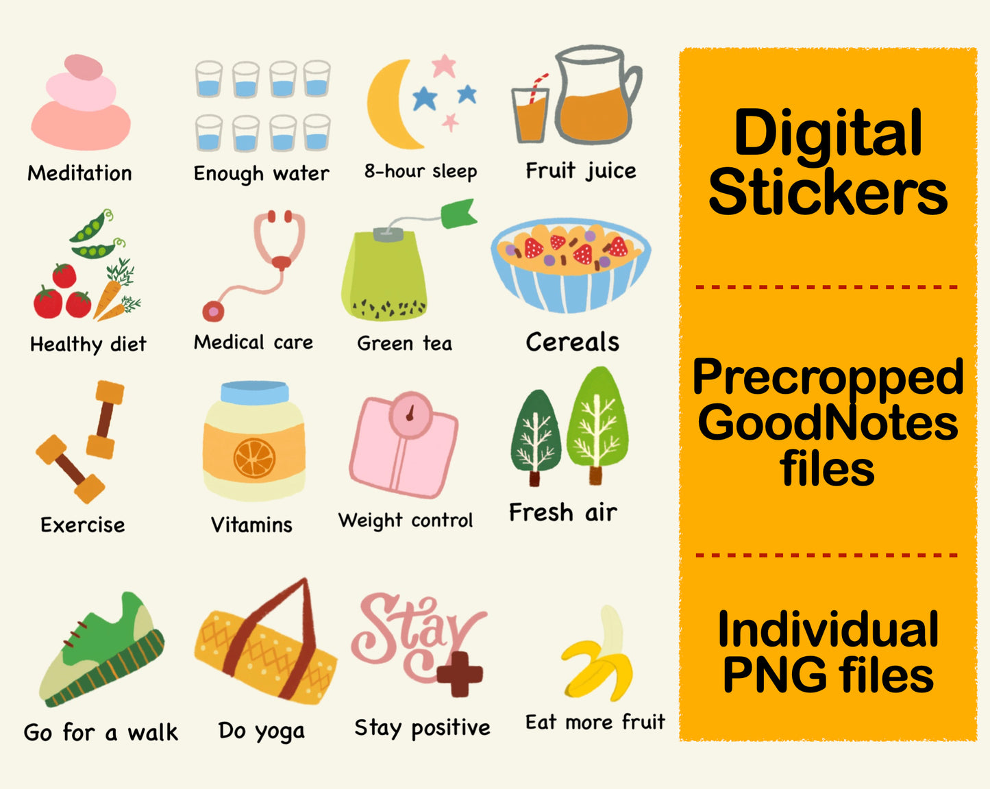 Digital Sticker - Healthy Lifestyle