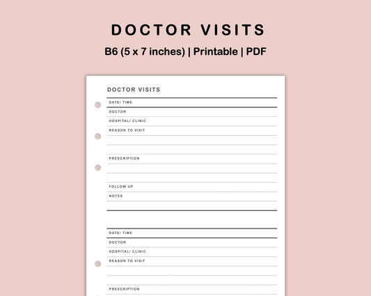 B6 Inserts - Doctor Visit