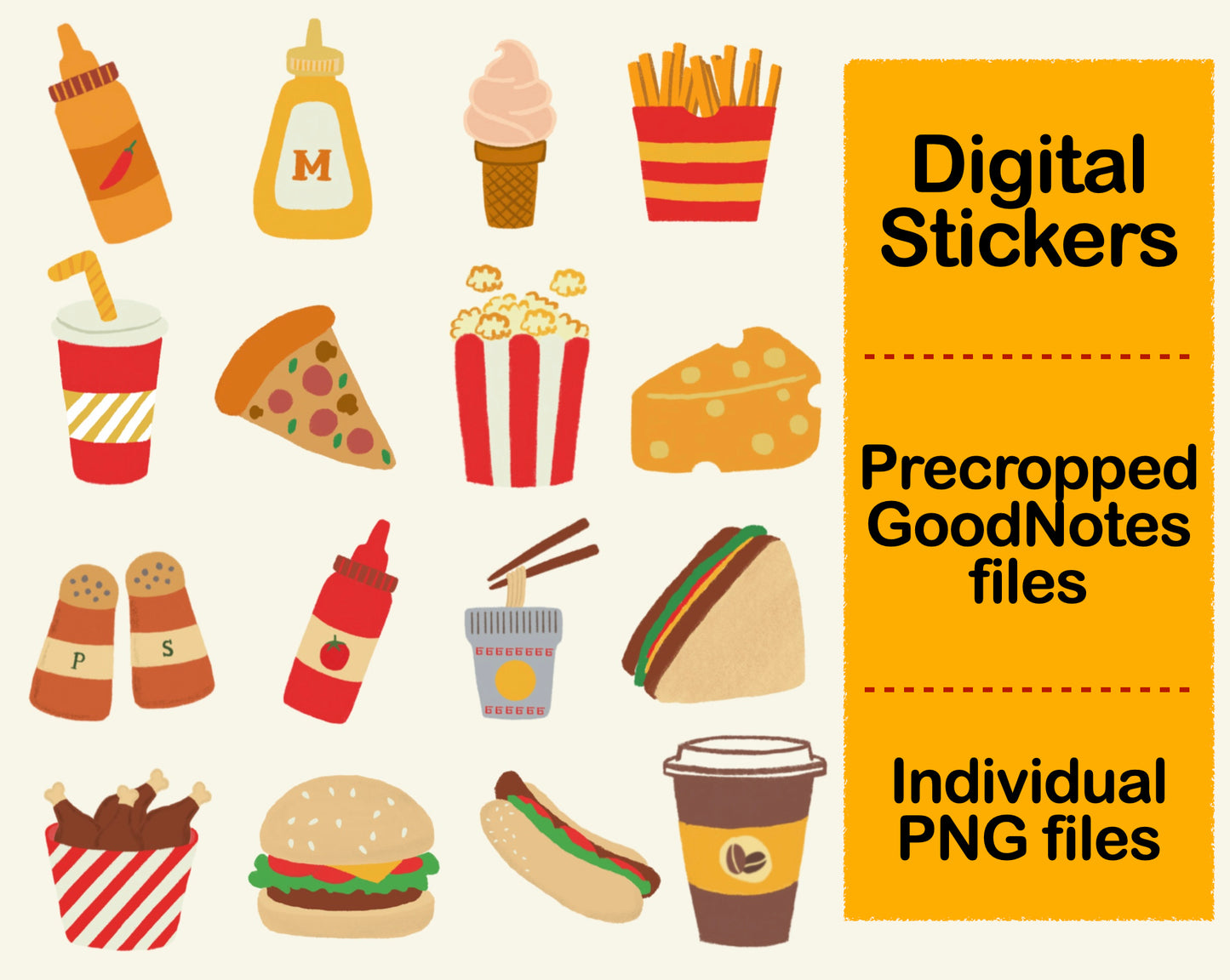 Digital Sticker - Fast food
