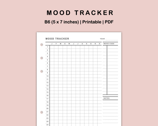B6 Inserts - Mood Tracker