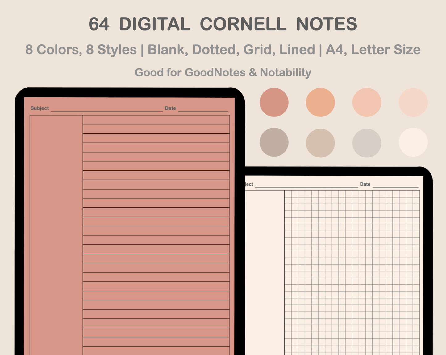 Digital Cornell Notes - Neutral