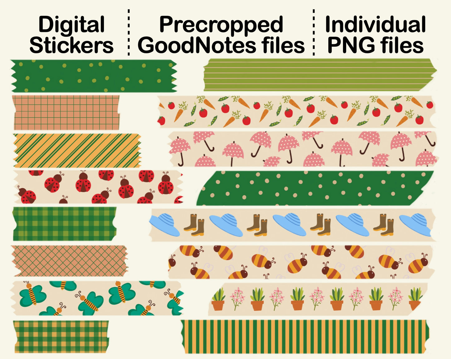 Digital Washi Tape - Fresh Spring