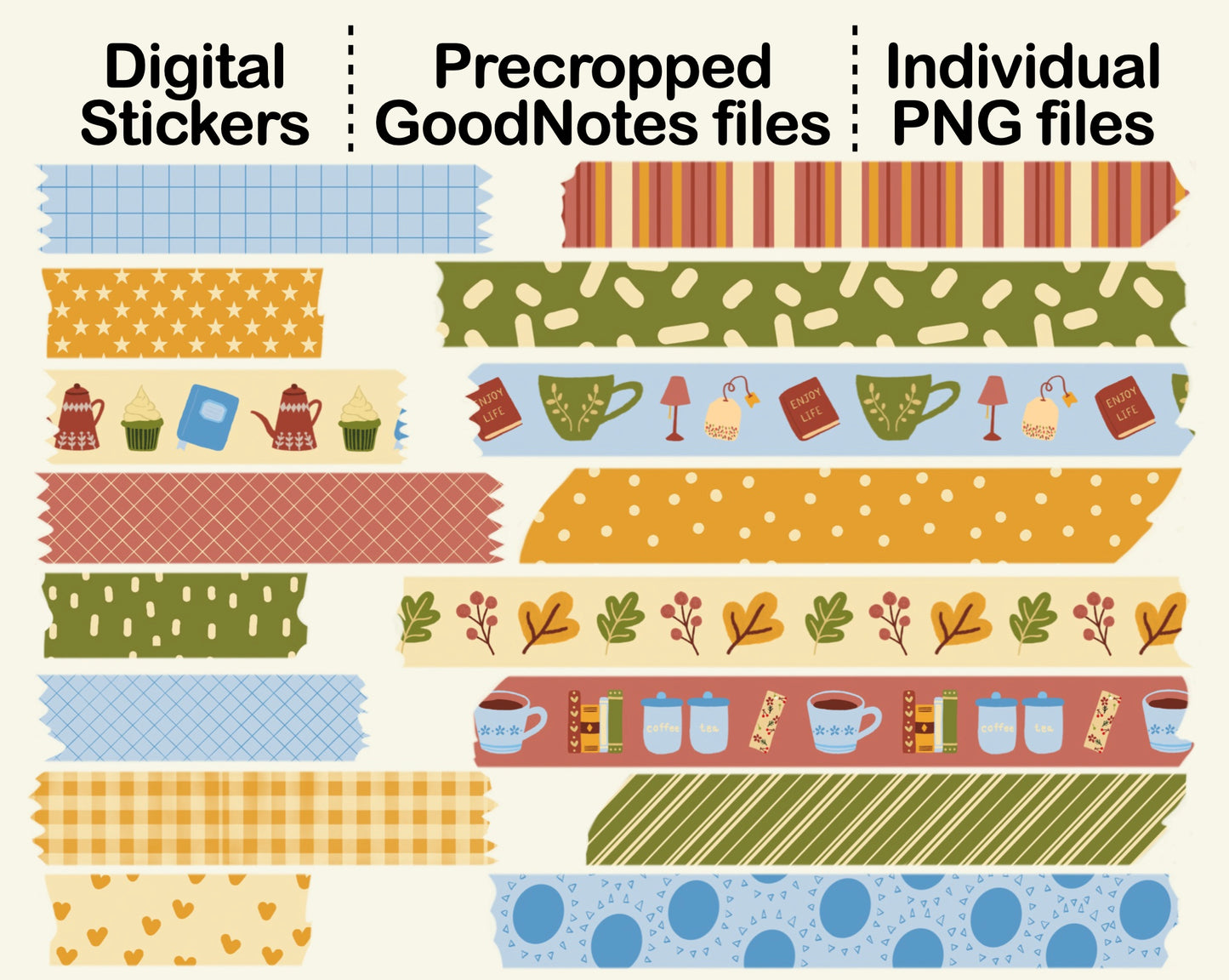 Digital Washi Tape - Reading Book