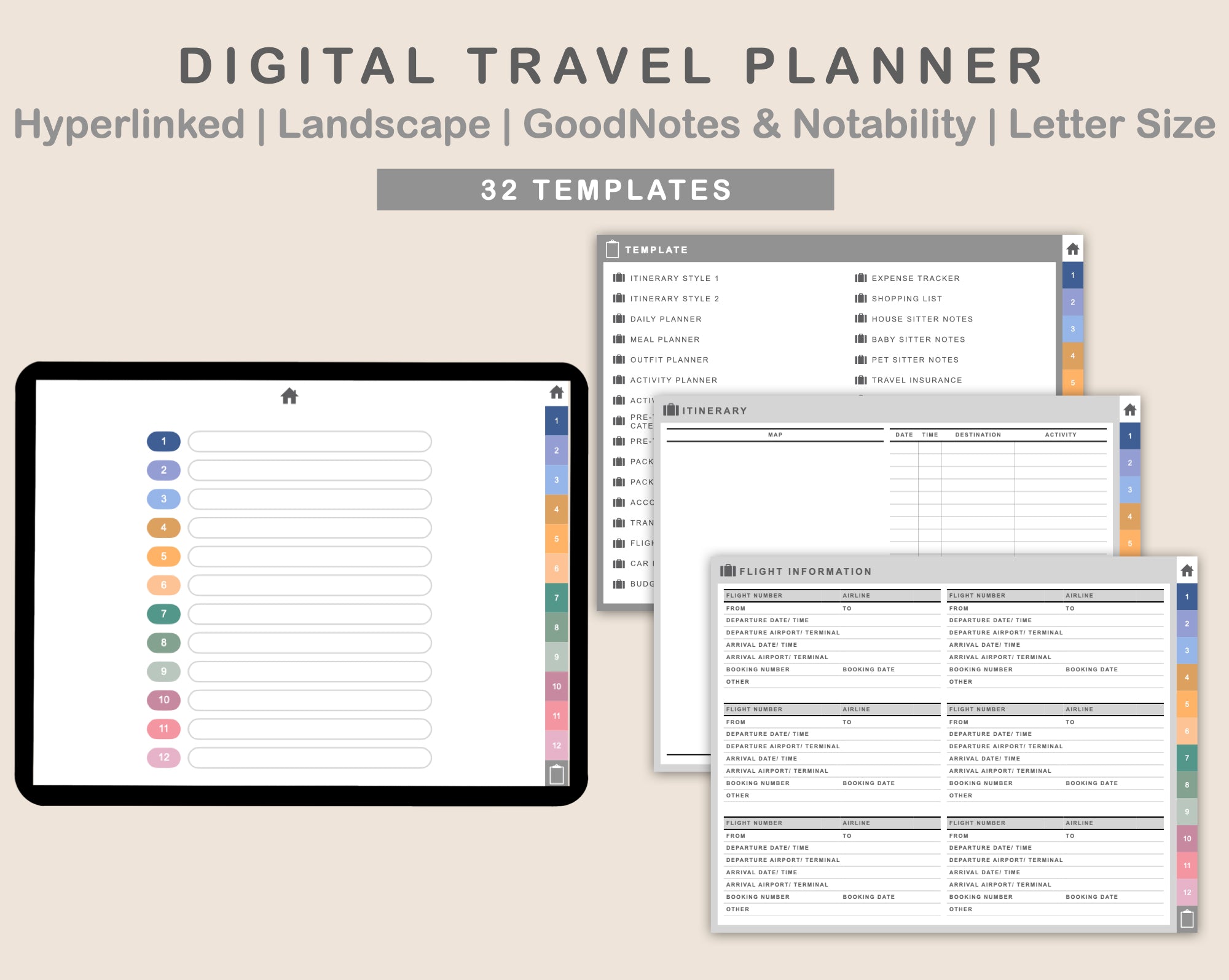 Digital Travel Planner - Landscape - Spring – kjunstudio