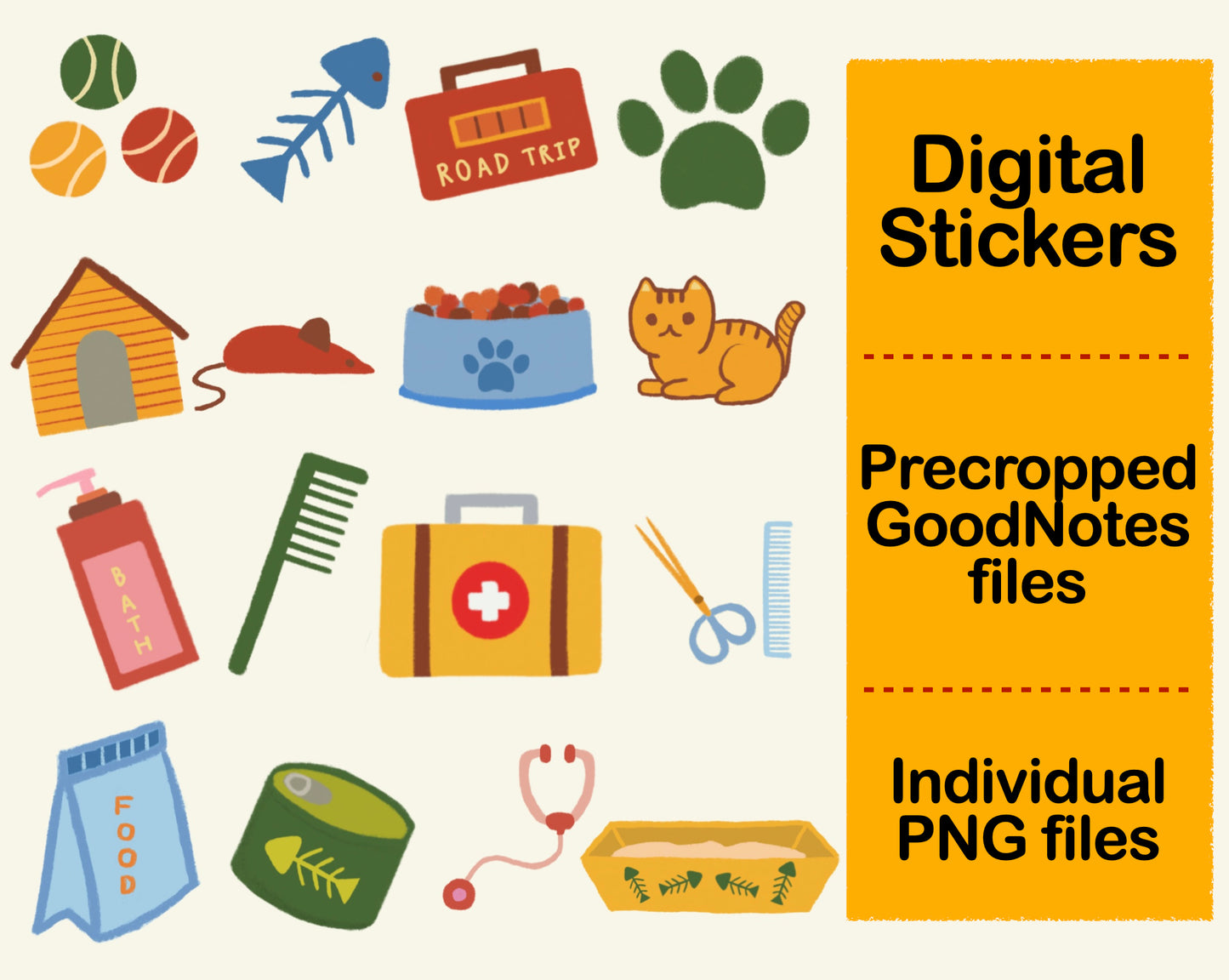 Digital Sticker - Cat Care