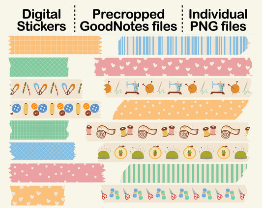 Digital Washi Tape - Pastel Craft