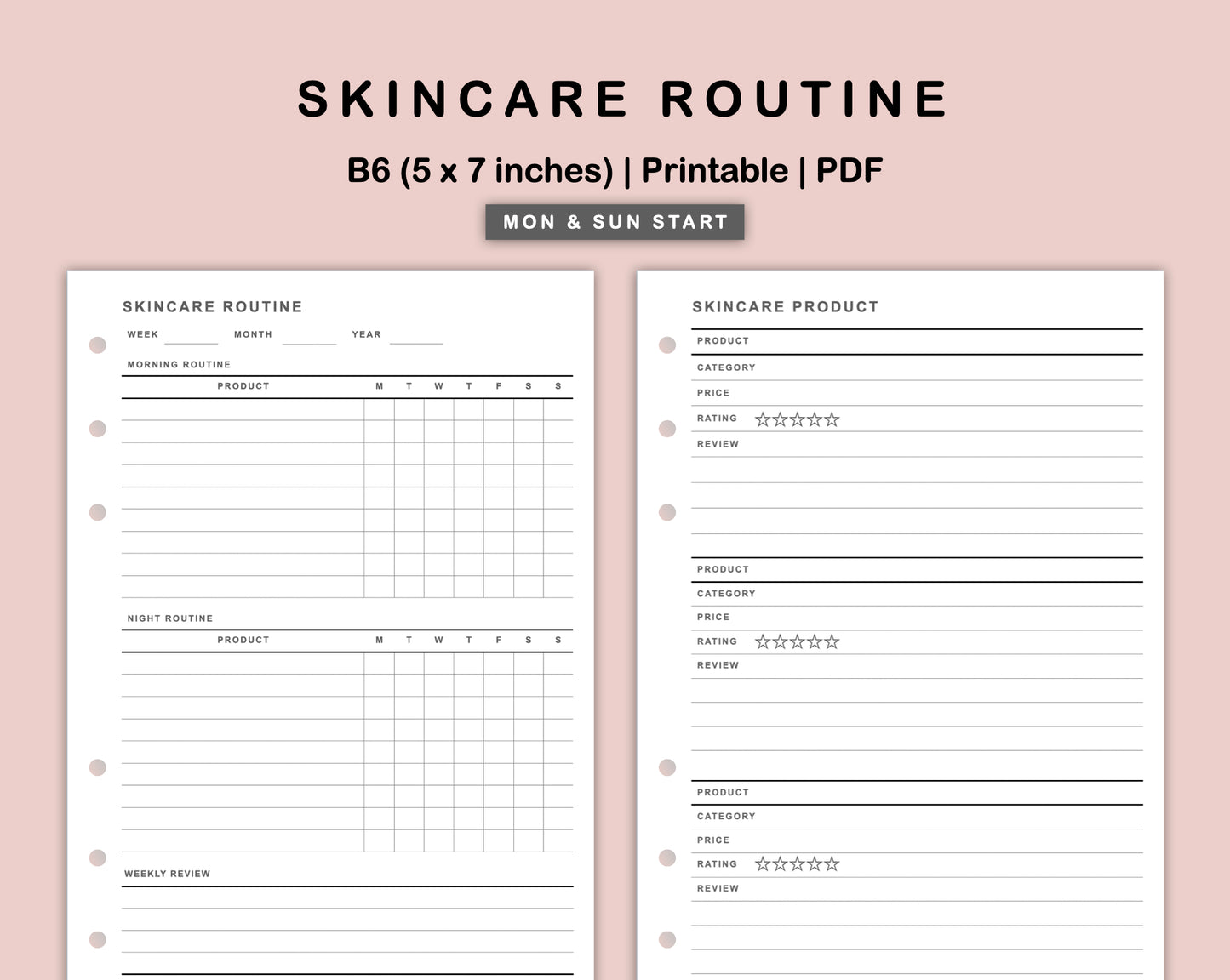 B6 Inserts - Skincare Routine