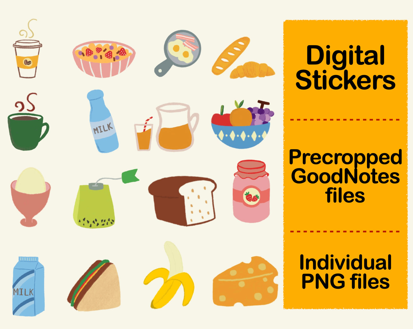 Digital Sticker - Breakfast