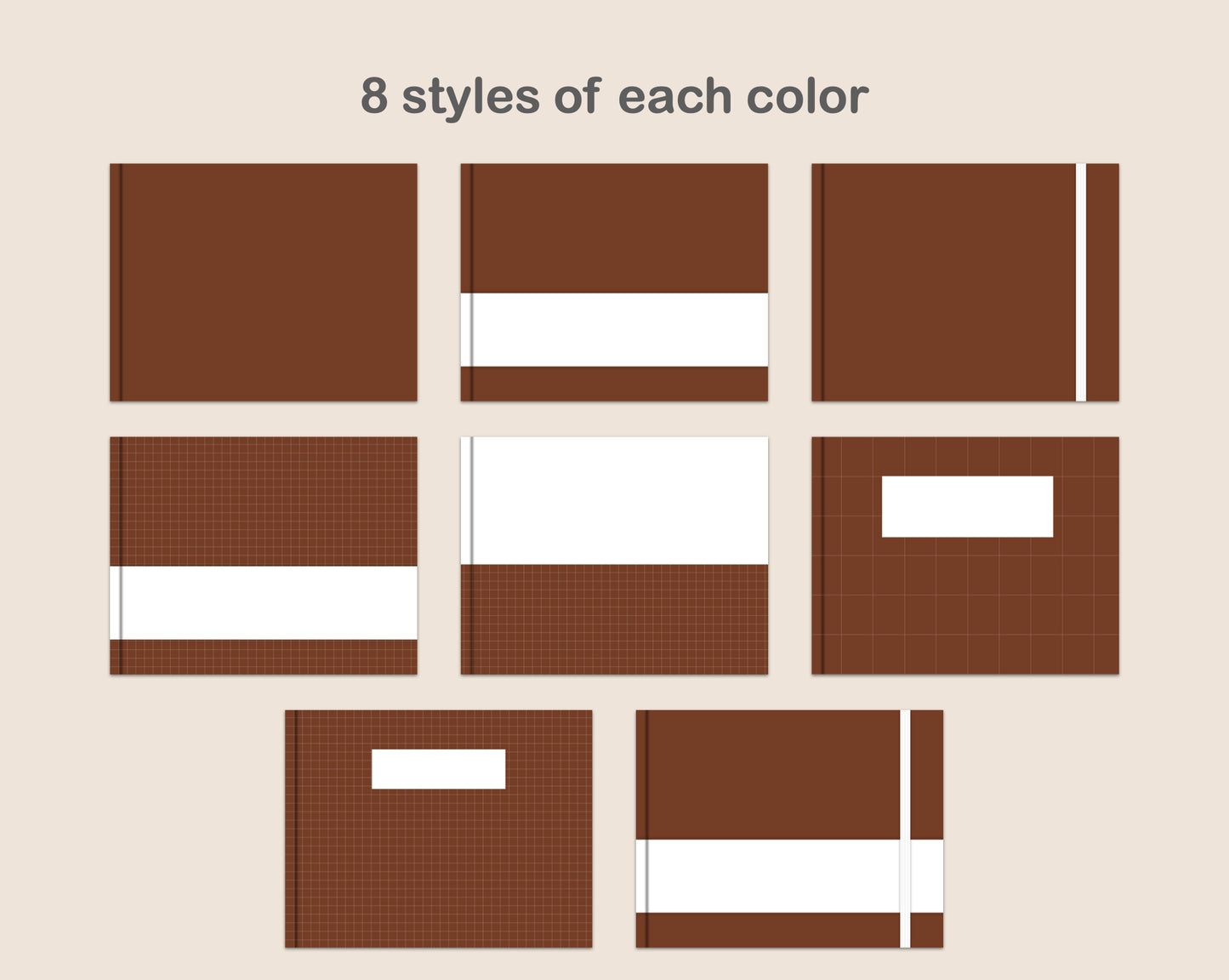 Digital Notebook Cover - Landscape - Brown Coffee