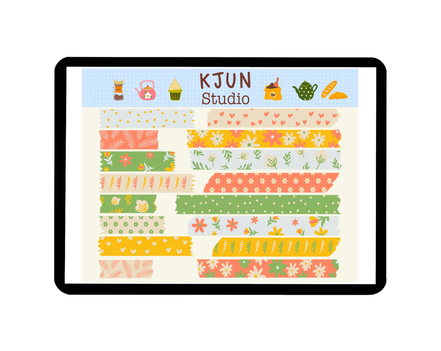 Digital Washi Tape - Spring Floral
