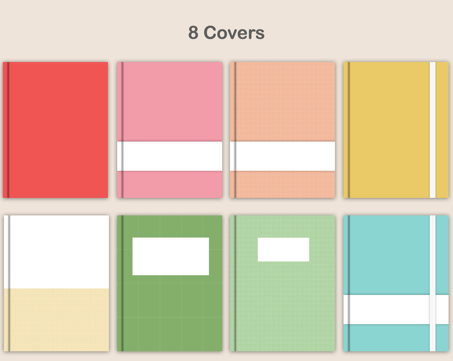 Digital Notebook 8 Tab - Portrait - Macaron