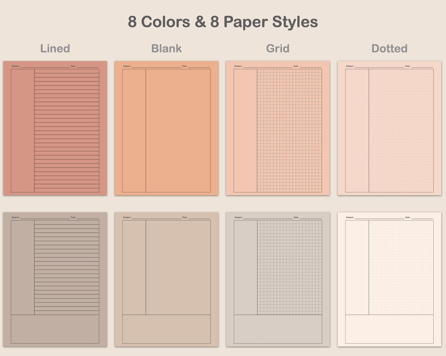 Digital Cornell Notes - Neutral