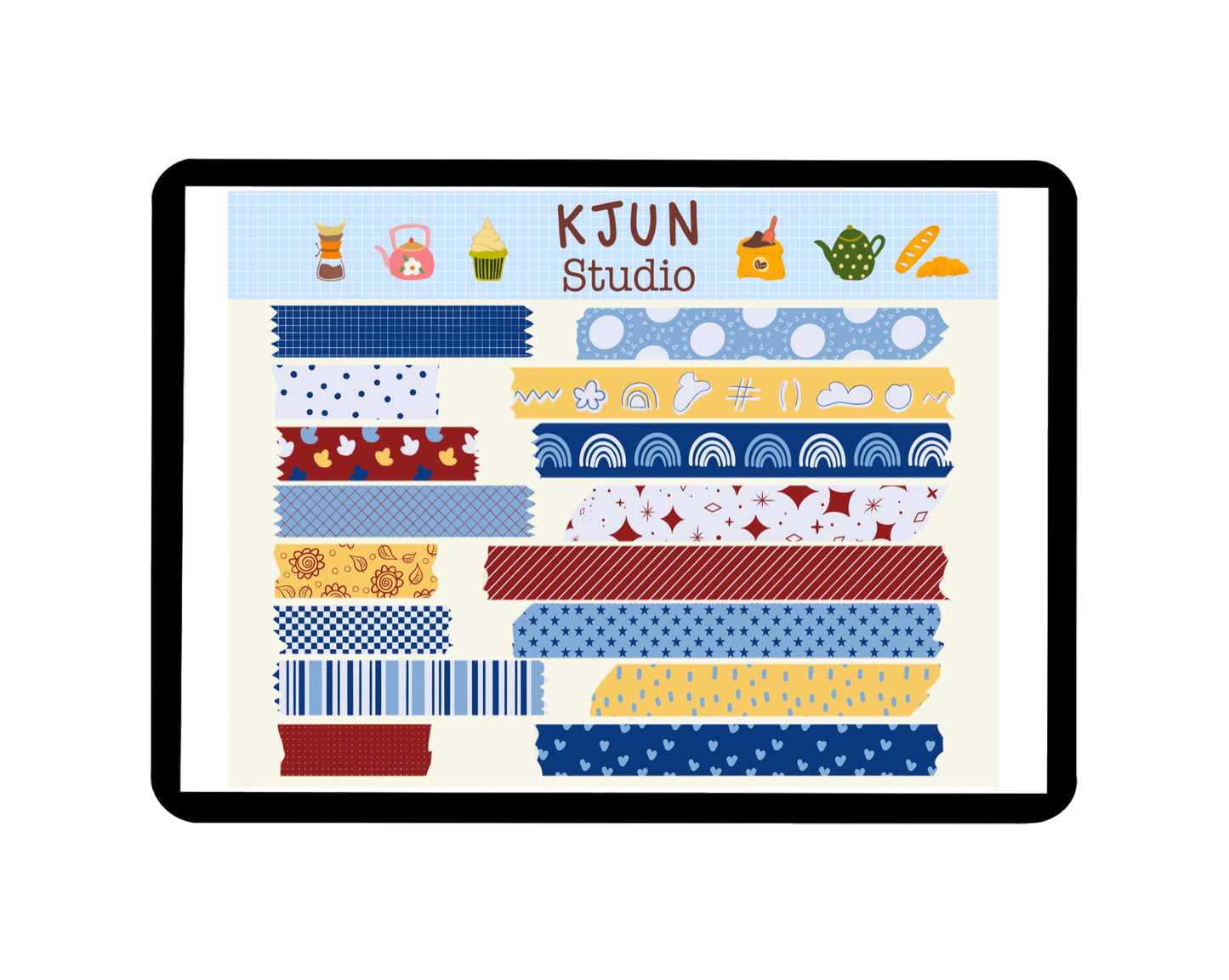 Digital Washi Tape - Gentle Blue