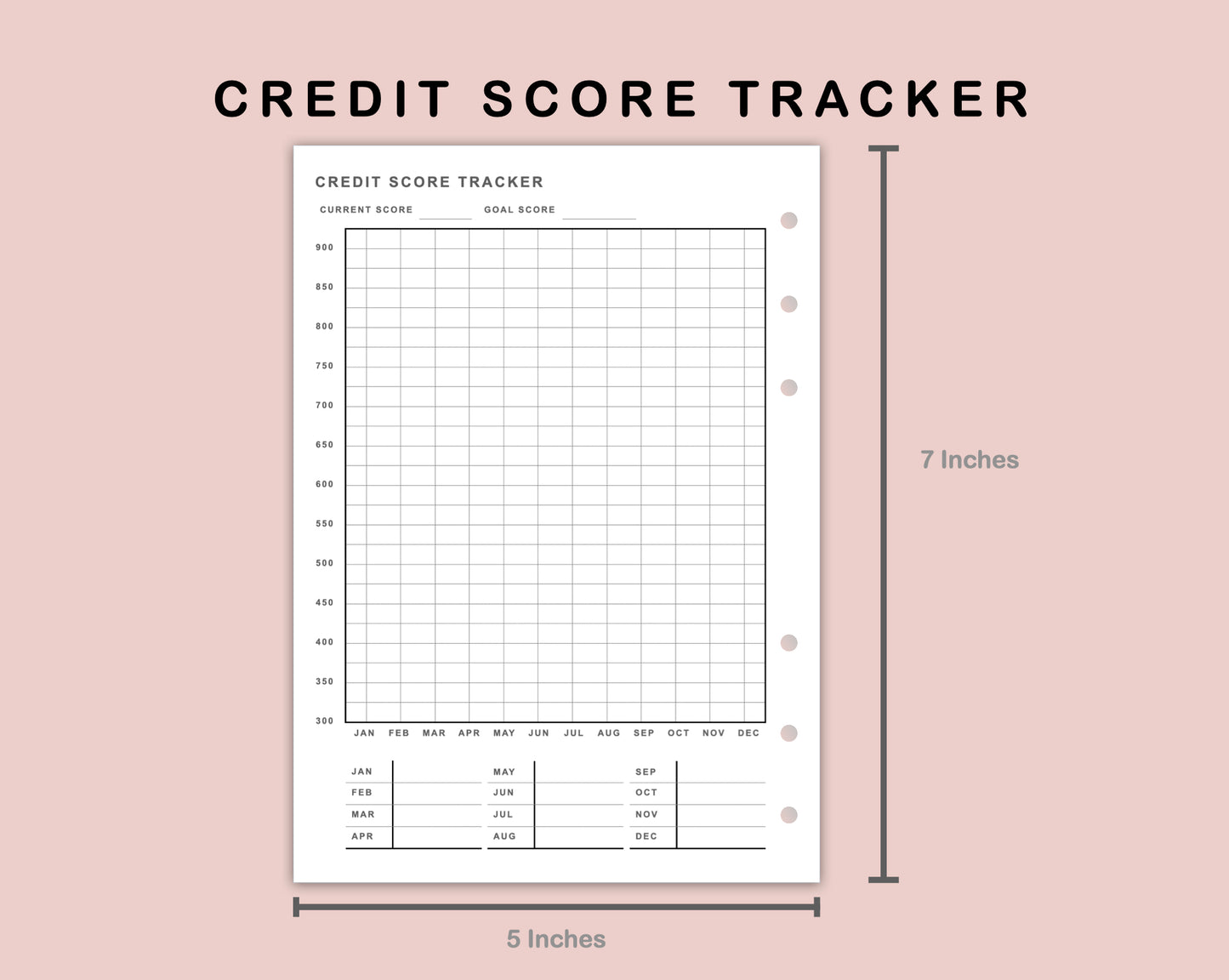 B6 Inserts - Credit Score Tracker