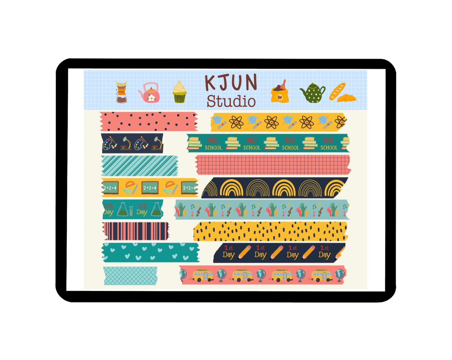Digital Washi Tape - Back to School
