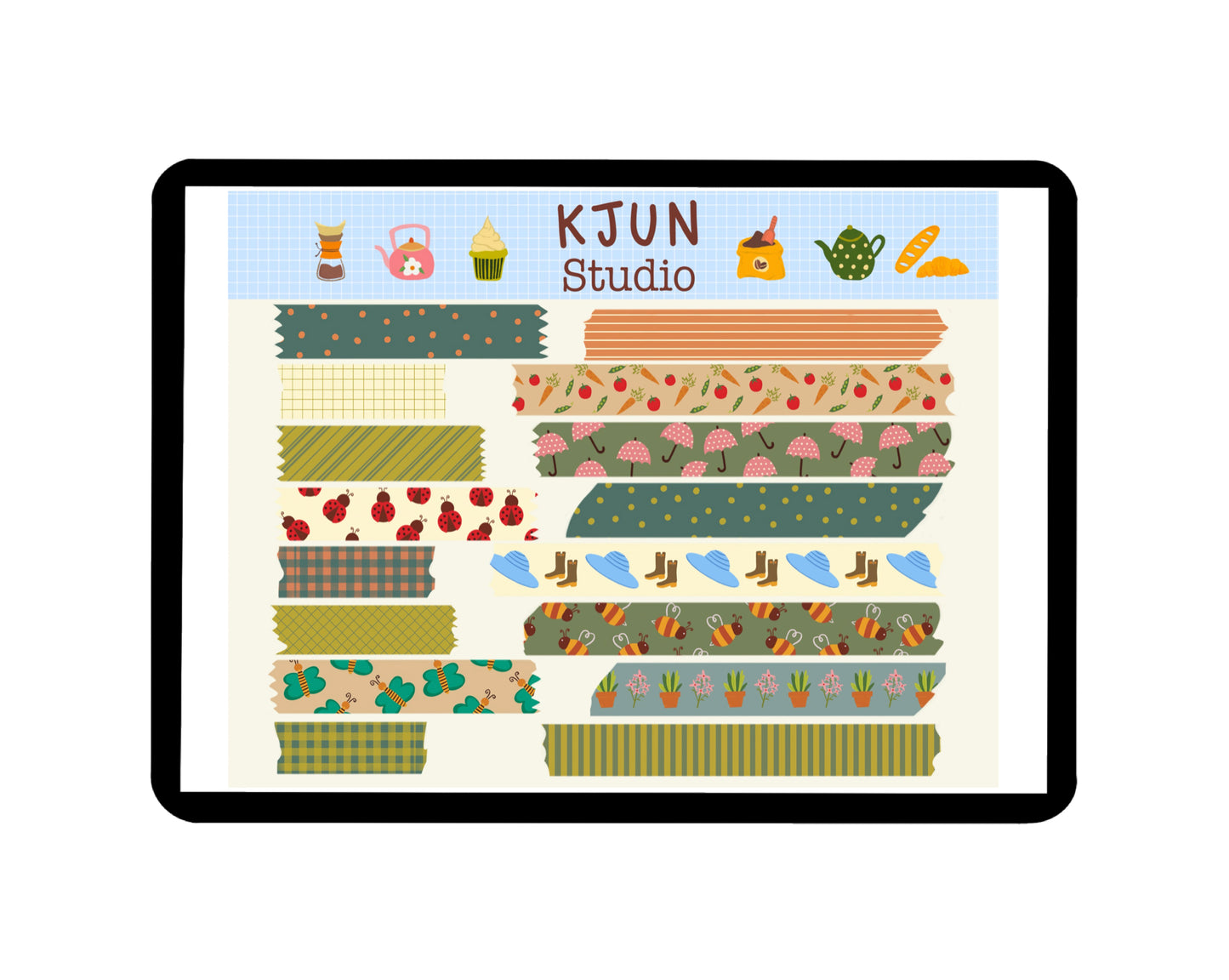 Digital Washi Tape - Nature Spring