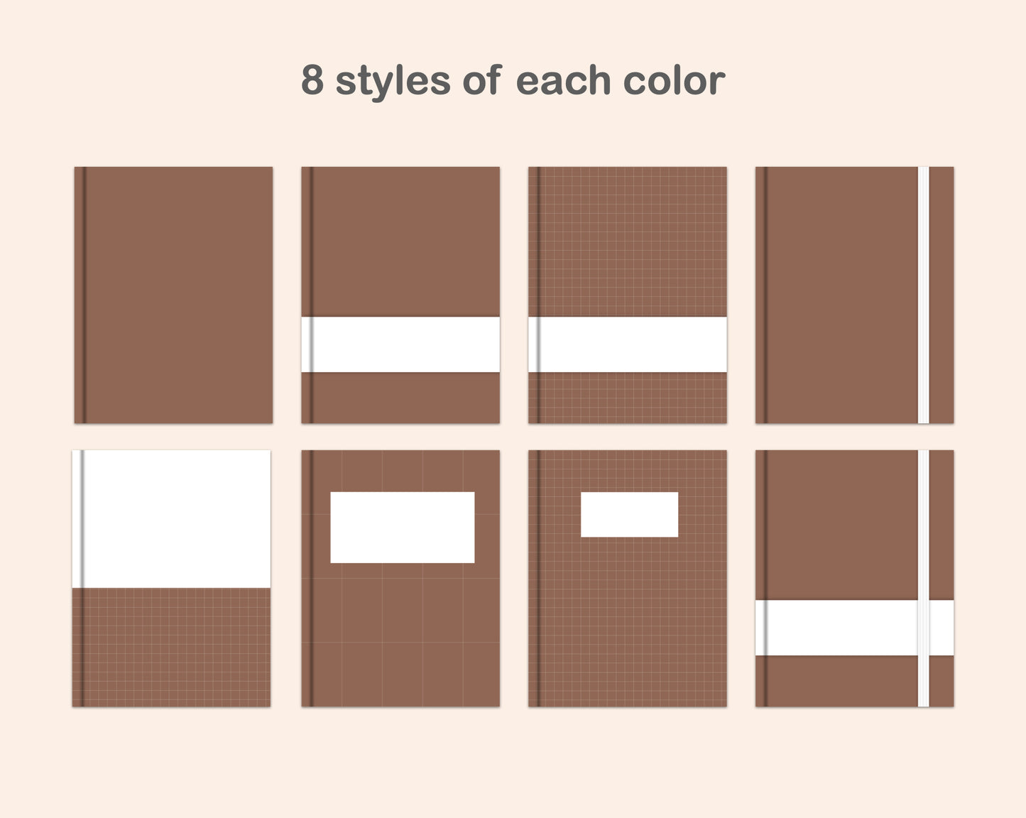 Digital Notebook Cover - Portrait - Warm