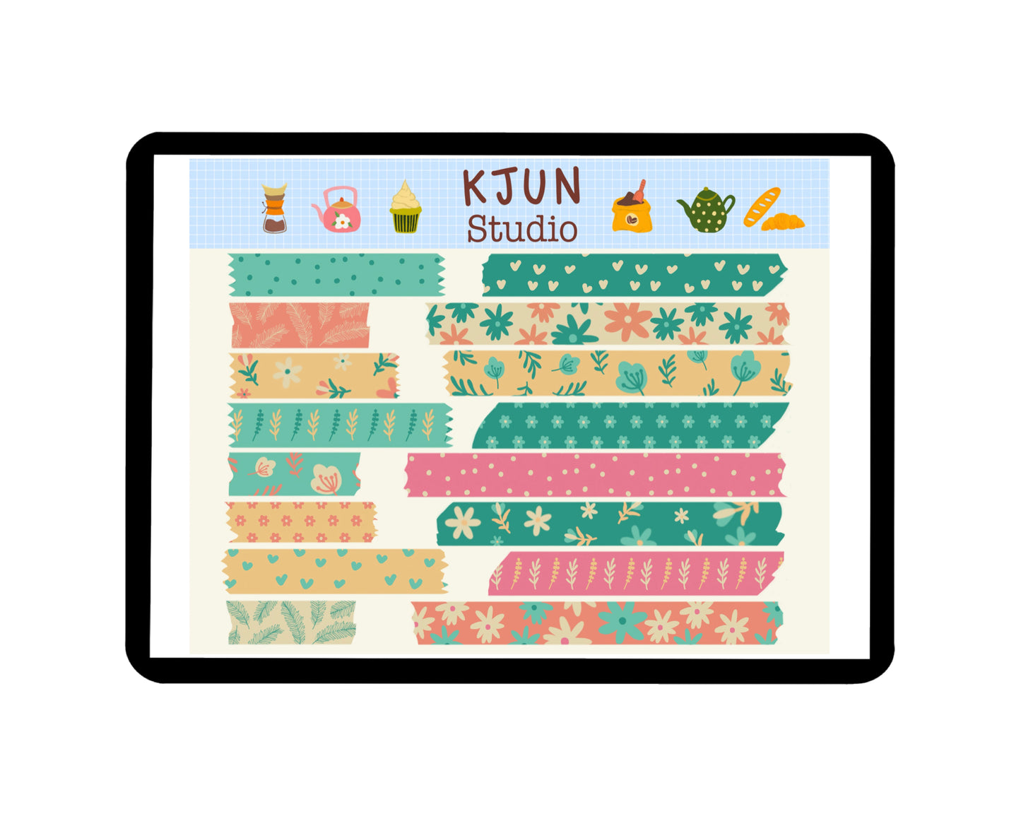 Digital Washi Tape - Fresh Floral