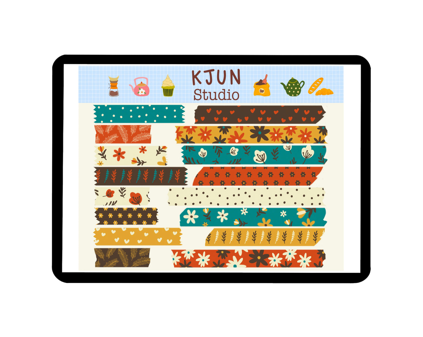 Digital Washi Tape - Vintage Floral