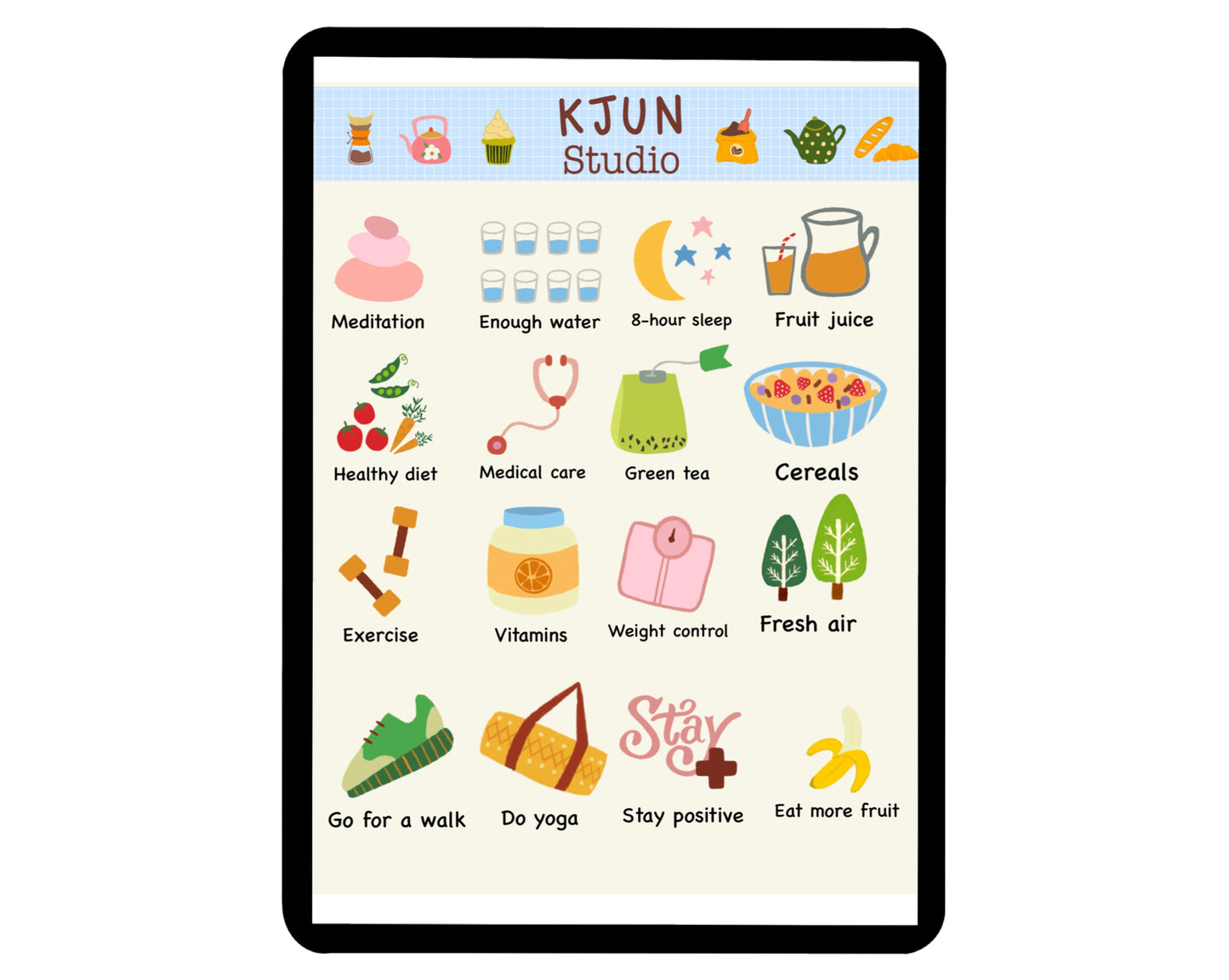 Digital Sticker - Healthy Lifestyle