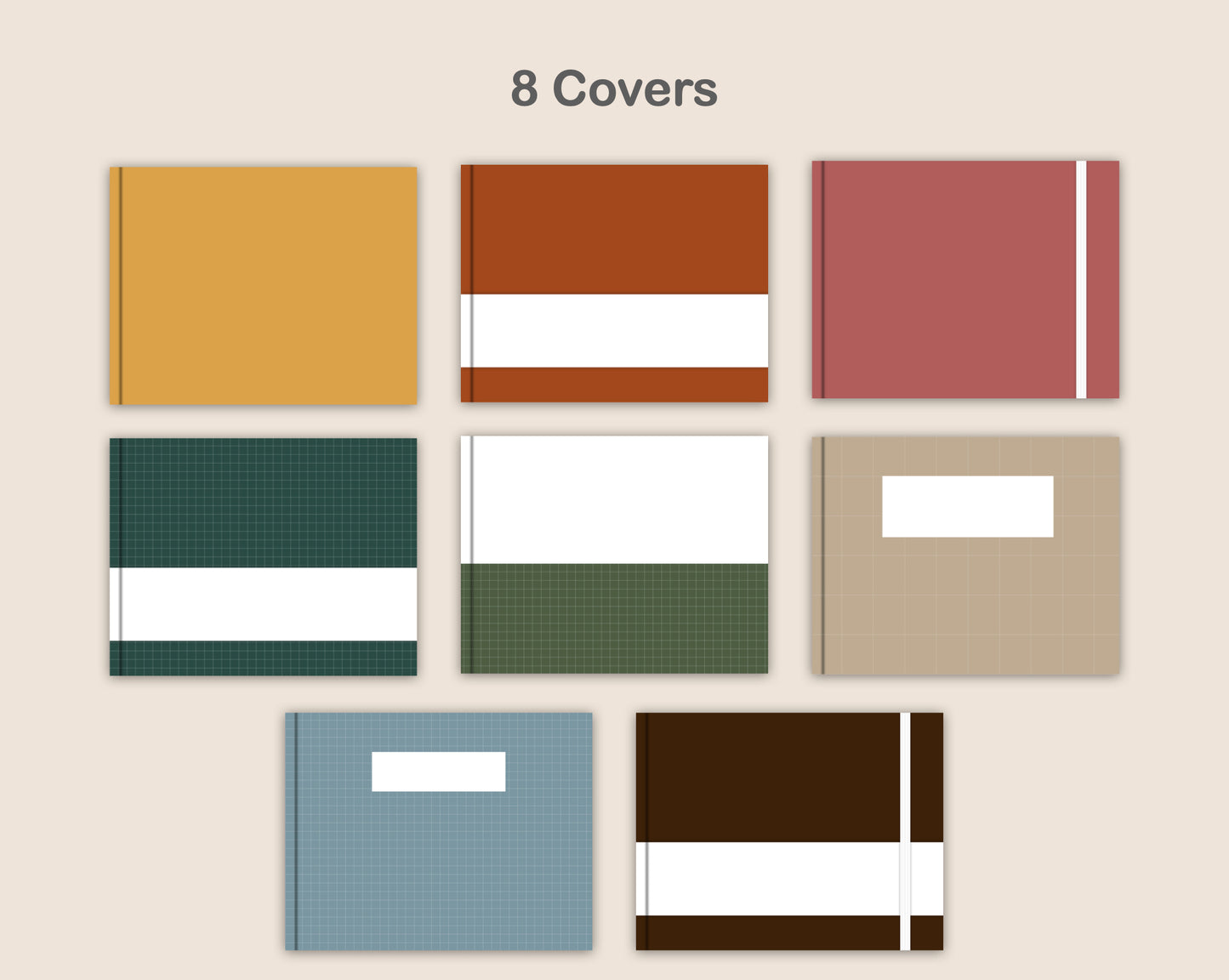 Digital Notebook 8 Tab - Landscape - Retro