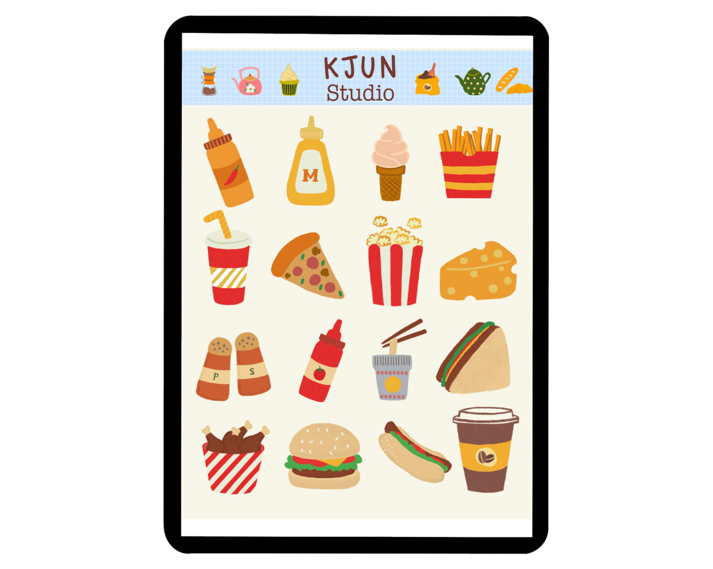 Digital Sticker - Fast food