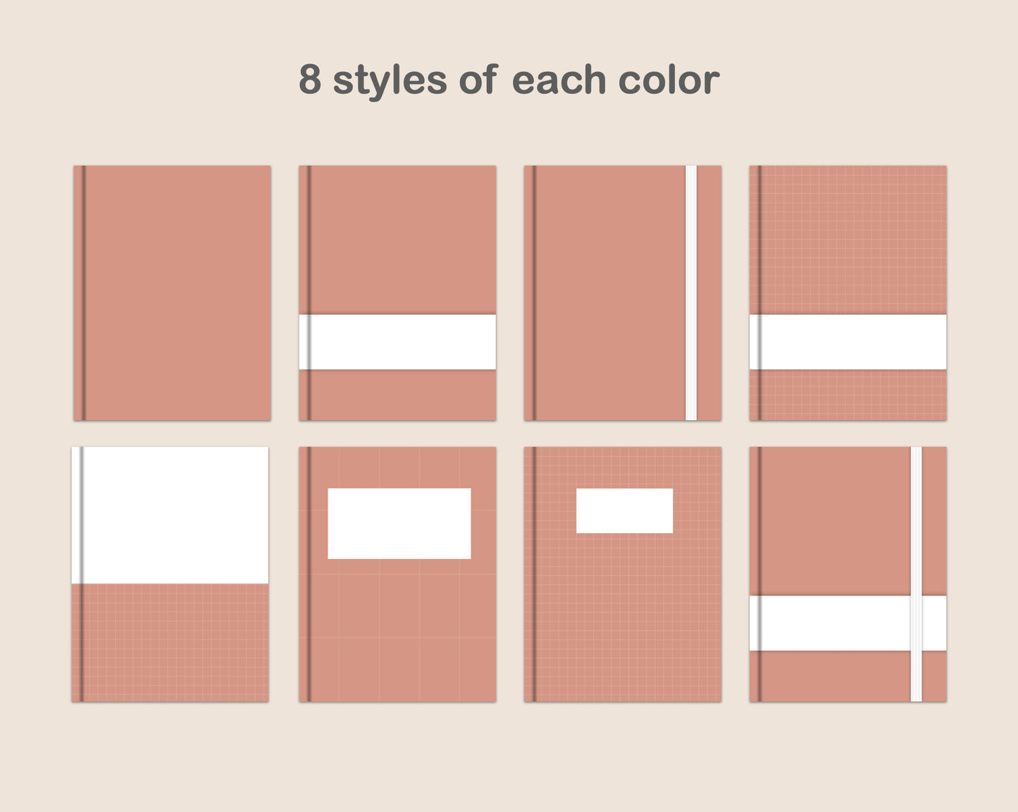 Digital Notebook Cover - Portrait - Neutral