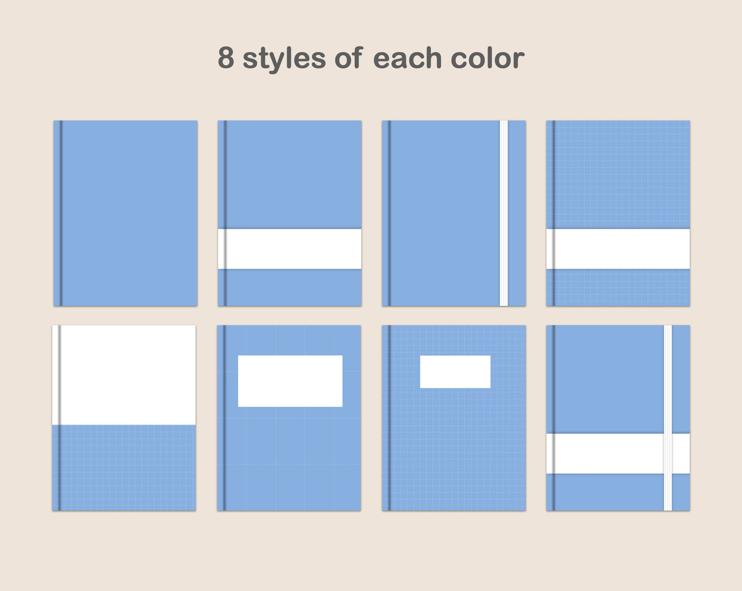 Digital Notebook Cover - Portrait - Classic Blue