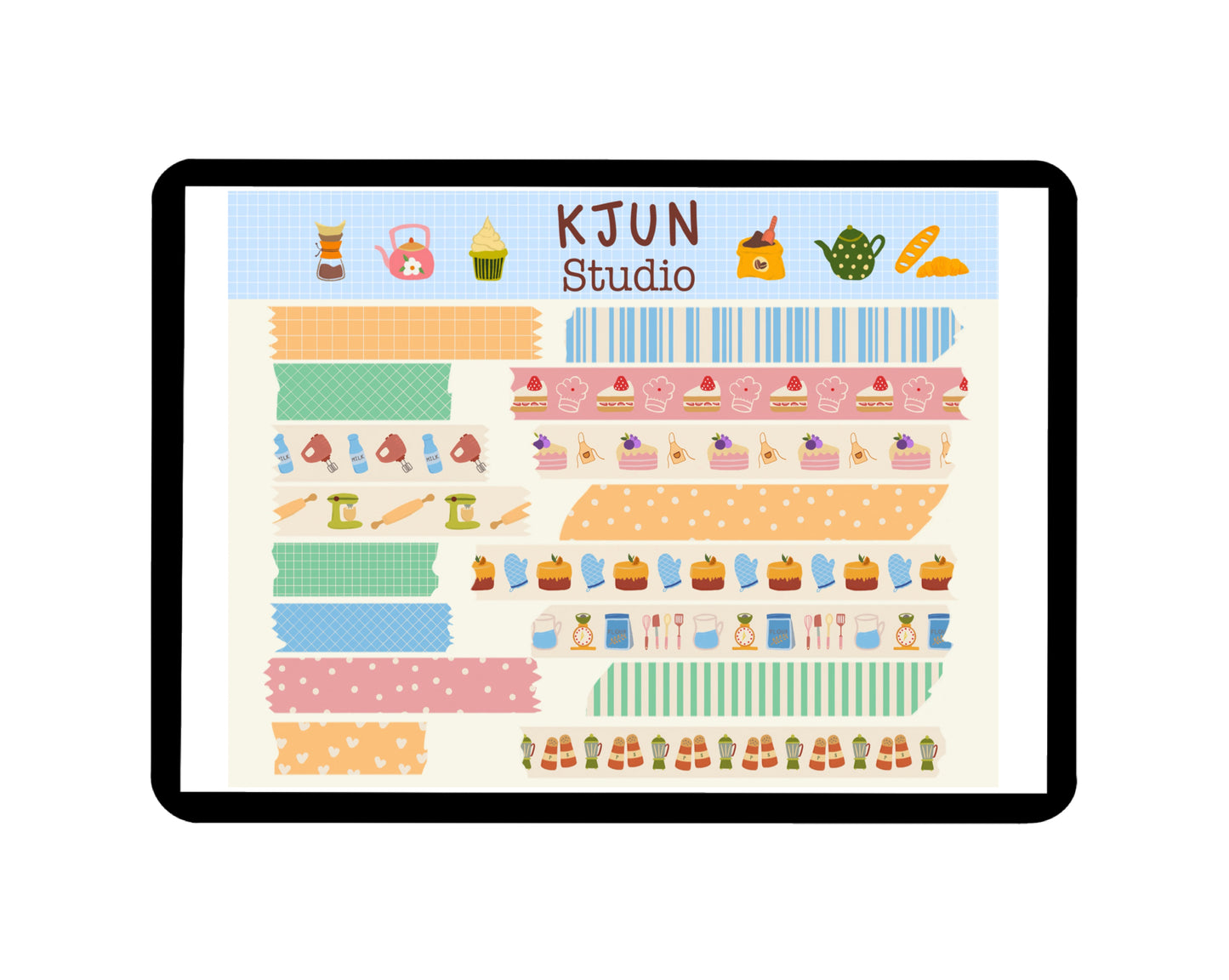 Digital Washi Tape - Pastel Baking