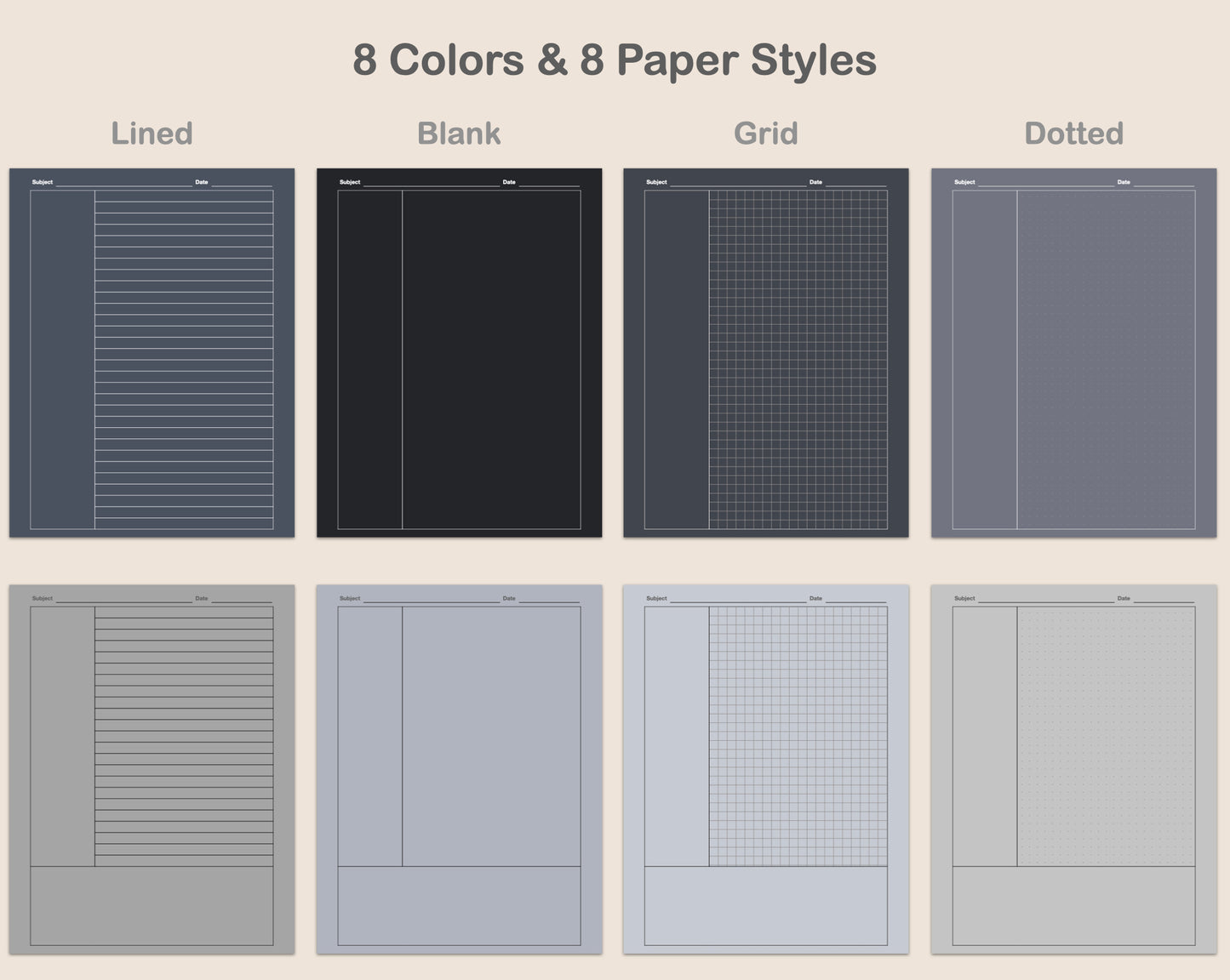 Digital Cornell Notes - Black