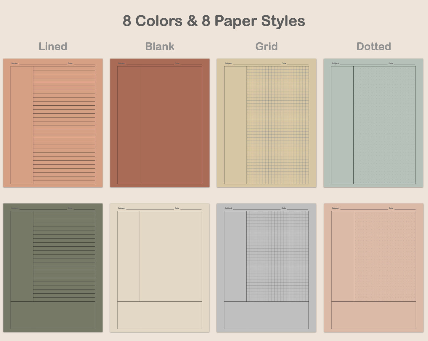 Digital Cornell Notes - Earthy