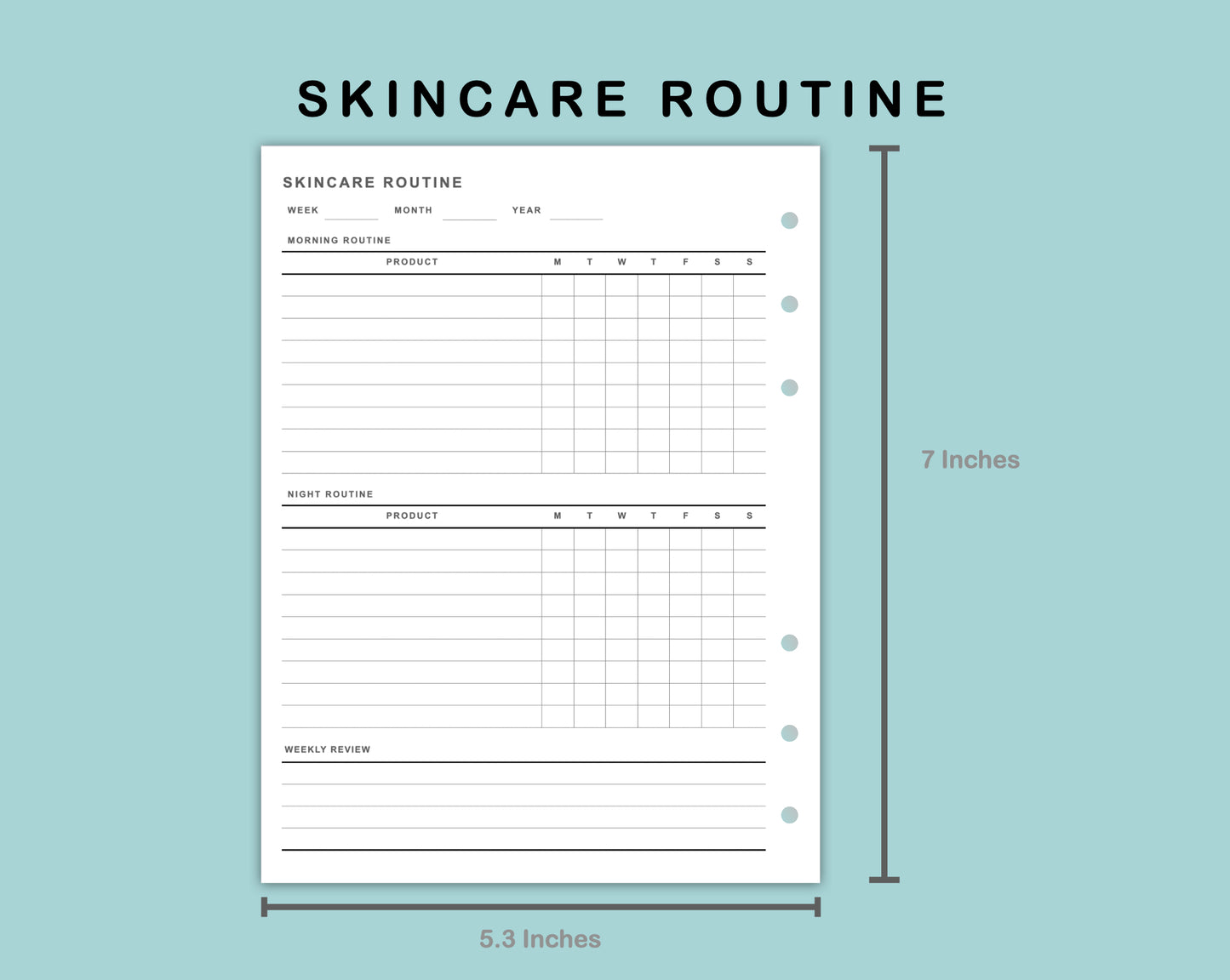 B6 Wide Inserts - Skincare Routine