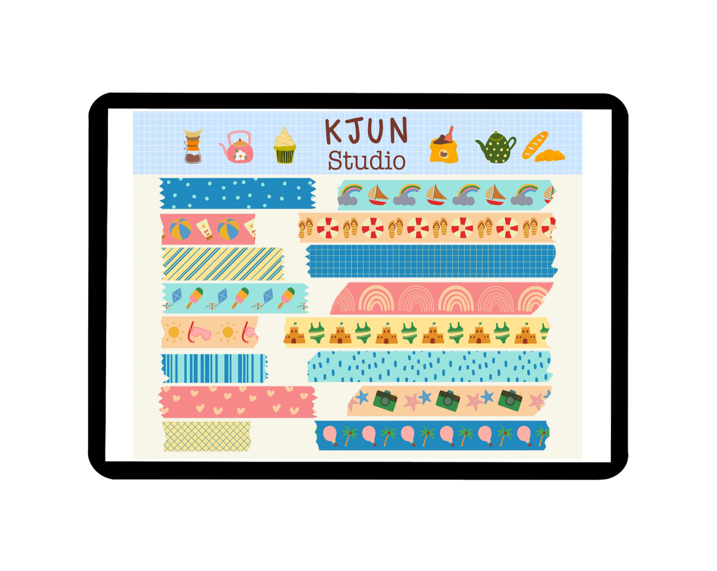Digital Washi Tape - Bright Summer