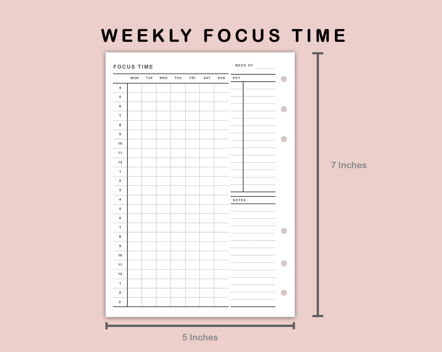 B6 Inserts - Weekly Focus Time