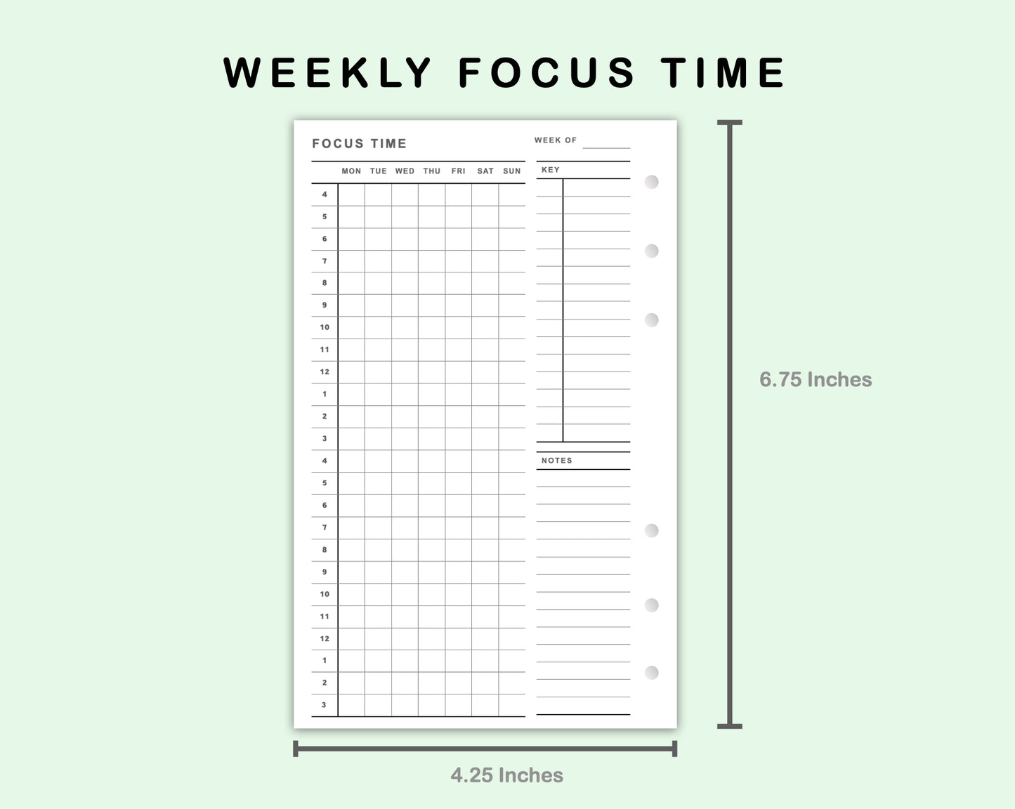 FC Compact Inserts - Weekly Focus Time