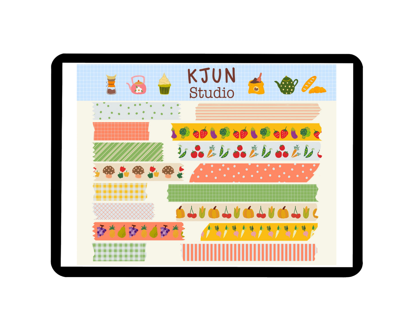 Digital Washi Tape - Fresh Food