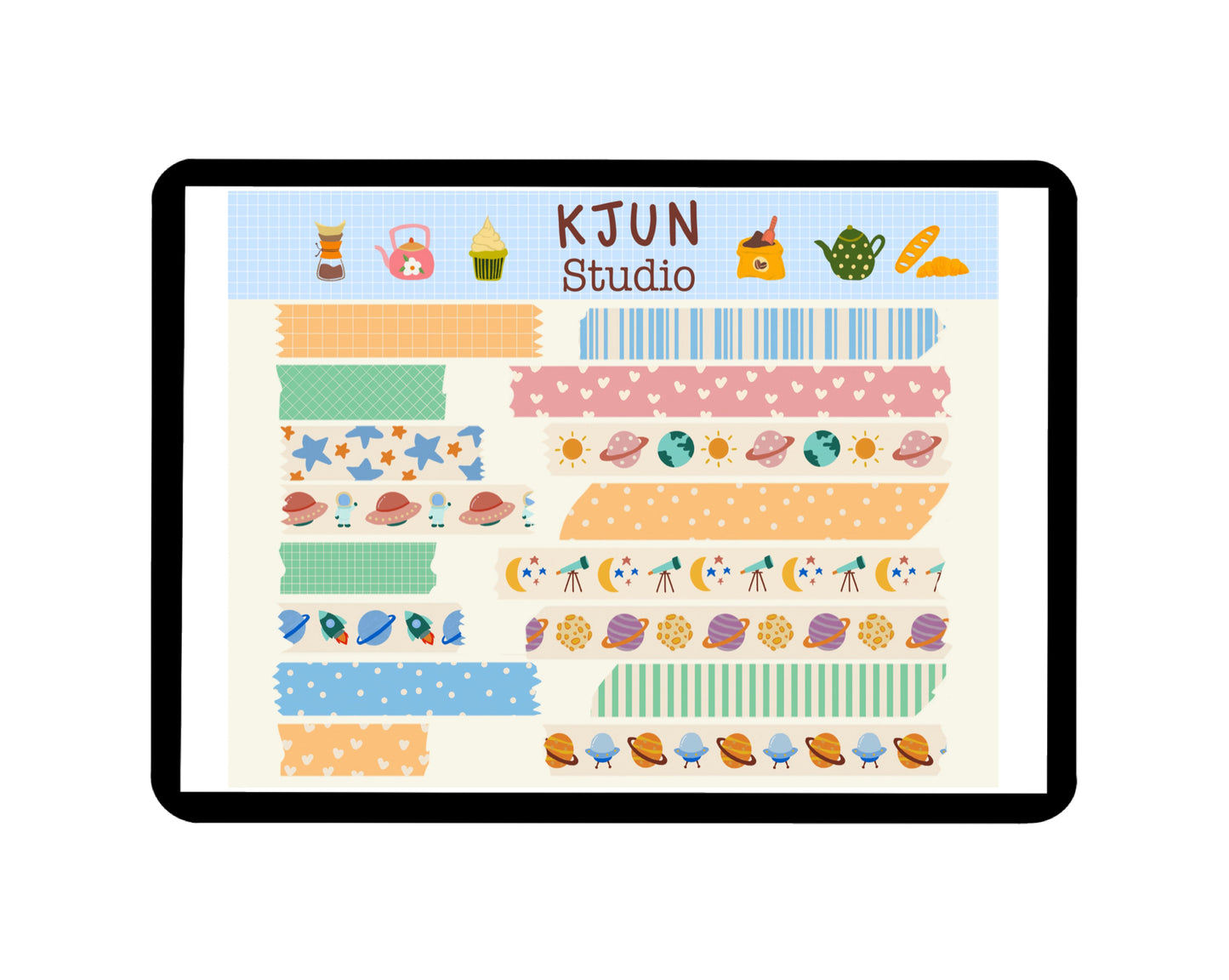 Digital Washi Tape - Pastel Space