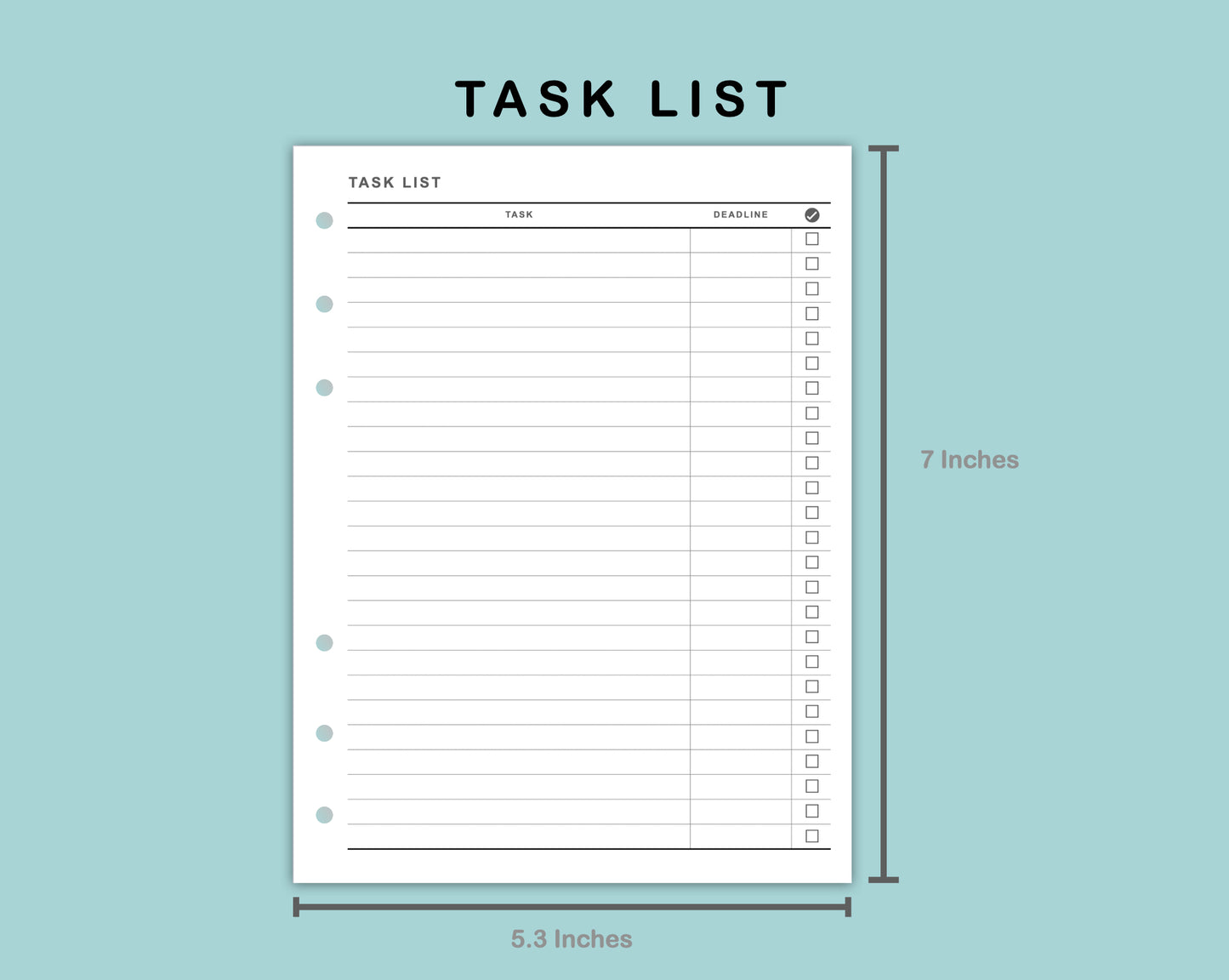 B6 Wide Inserts - Task List