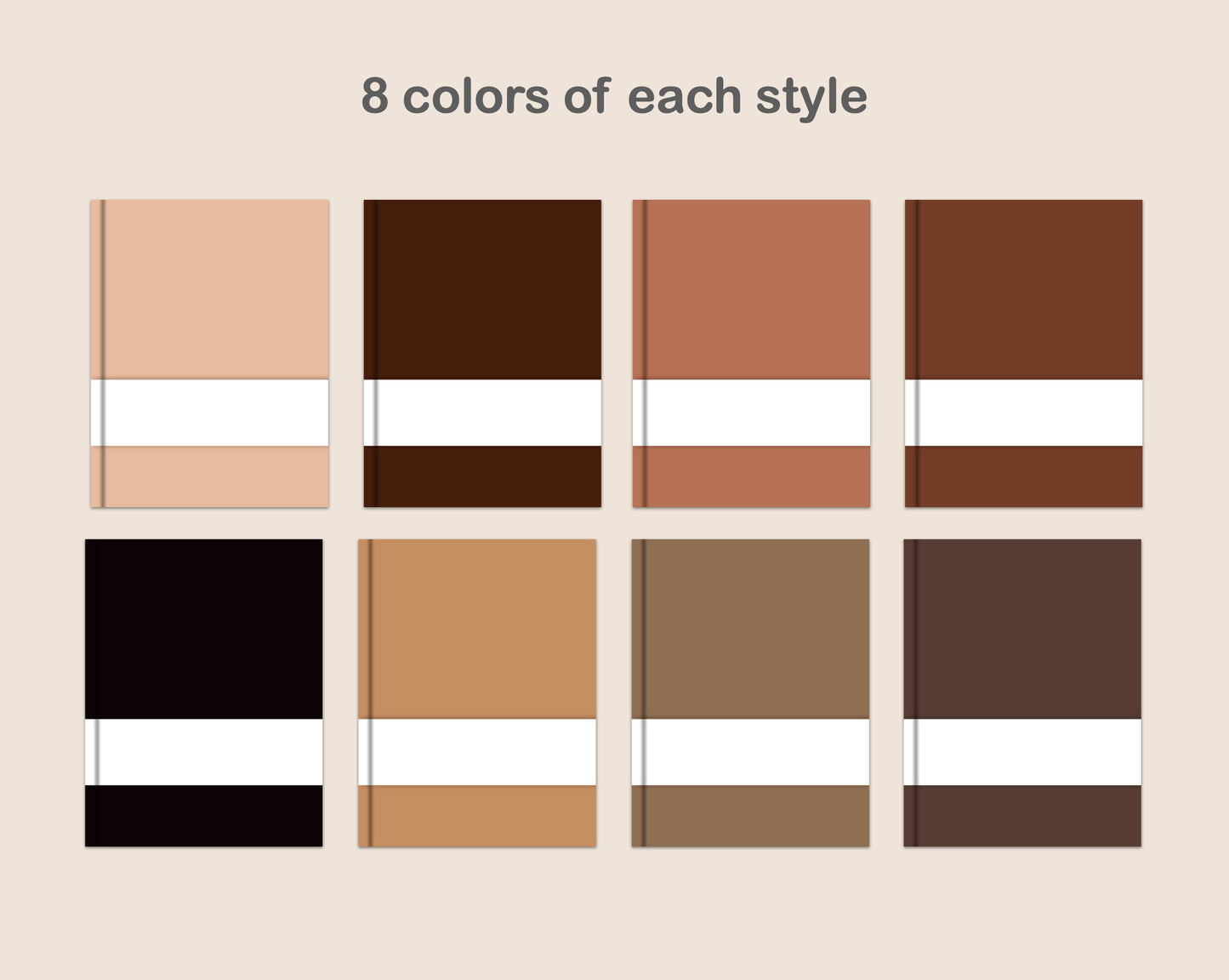 Digital Notebook Cover - Portrait - Brown Coffee