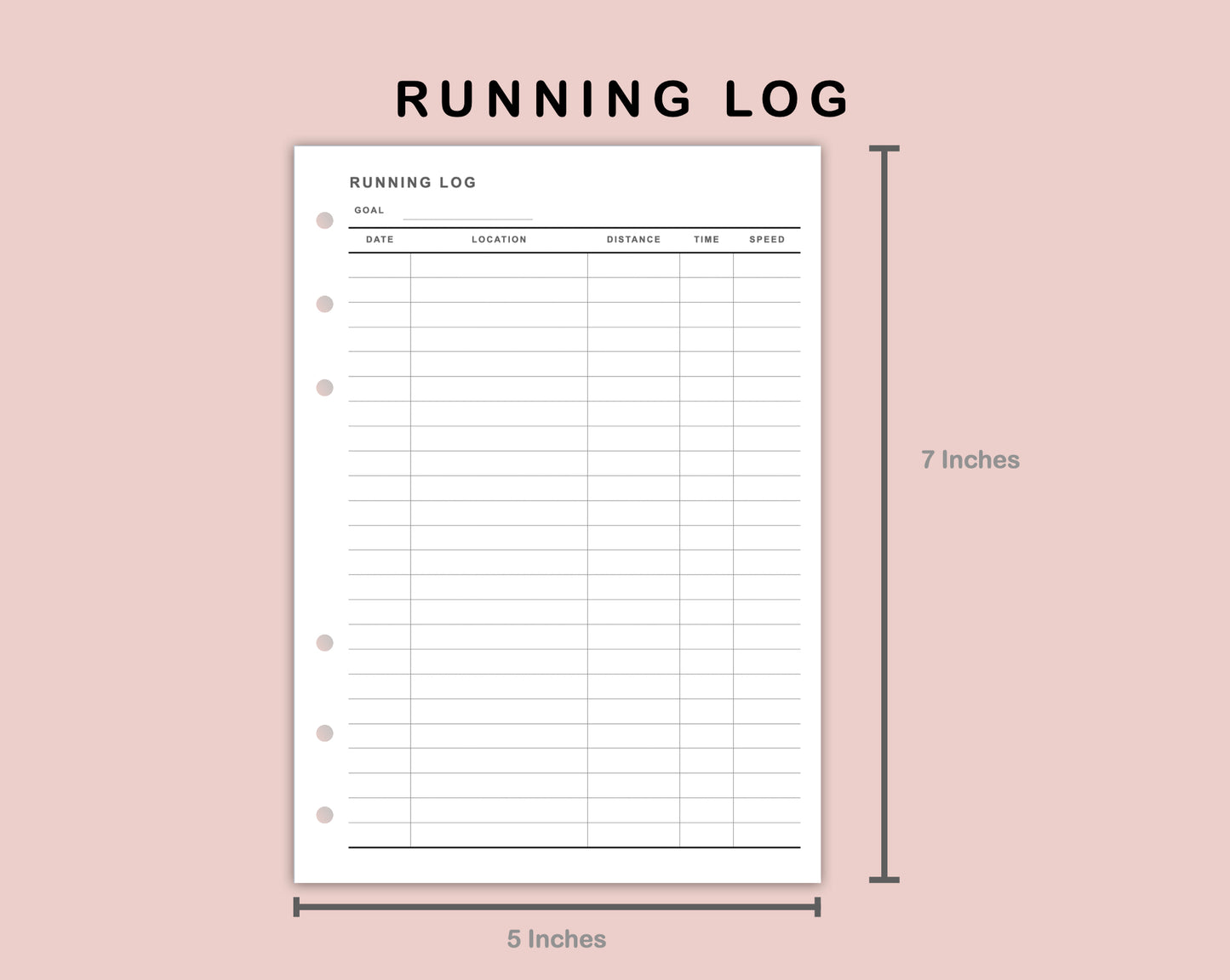 B6 Inserts - Running Log