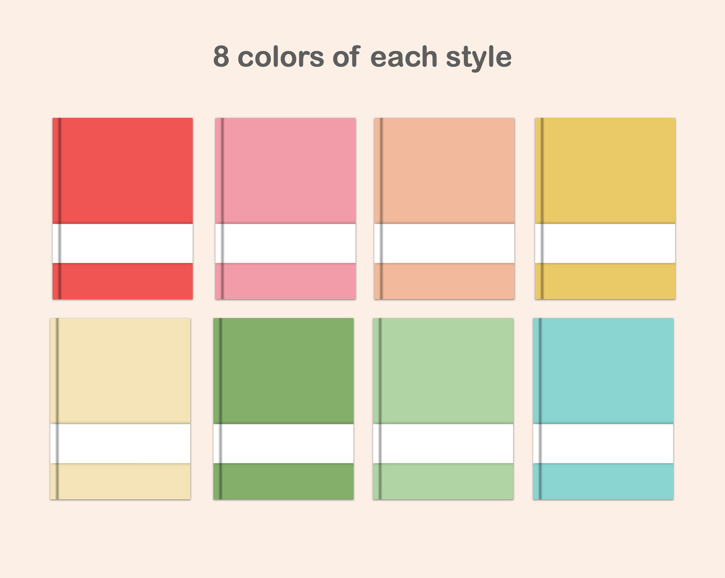 Digital Notebook Cover - Portrait - Macaron