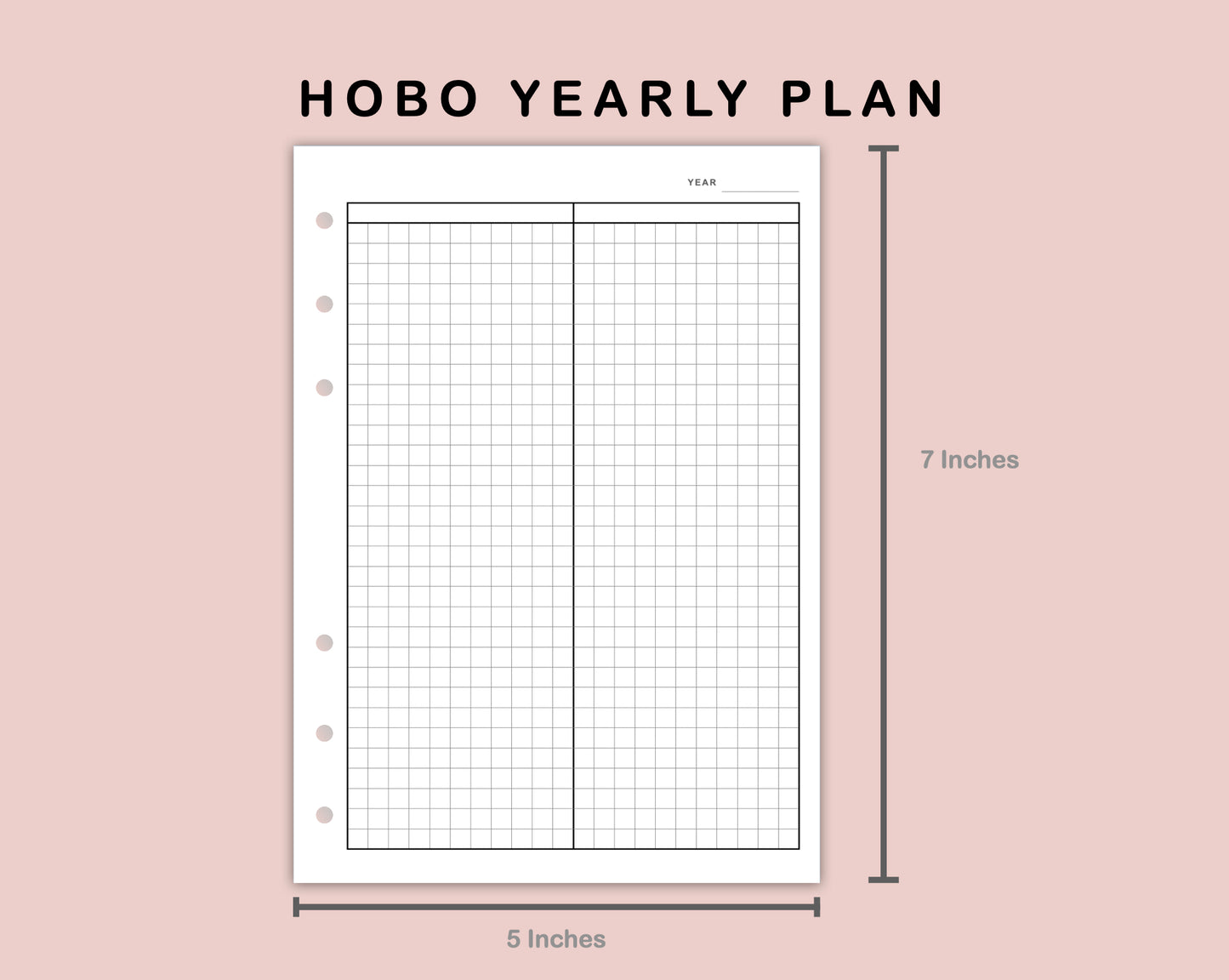 B6 Inserts - Yearly Plan - Hobonichi
