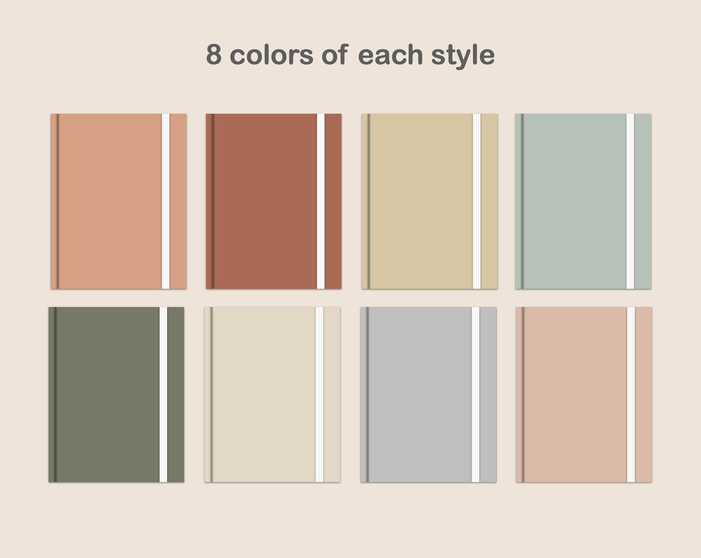 Digital Notebook Cover - Portrait - Earthy