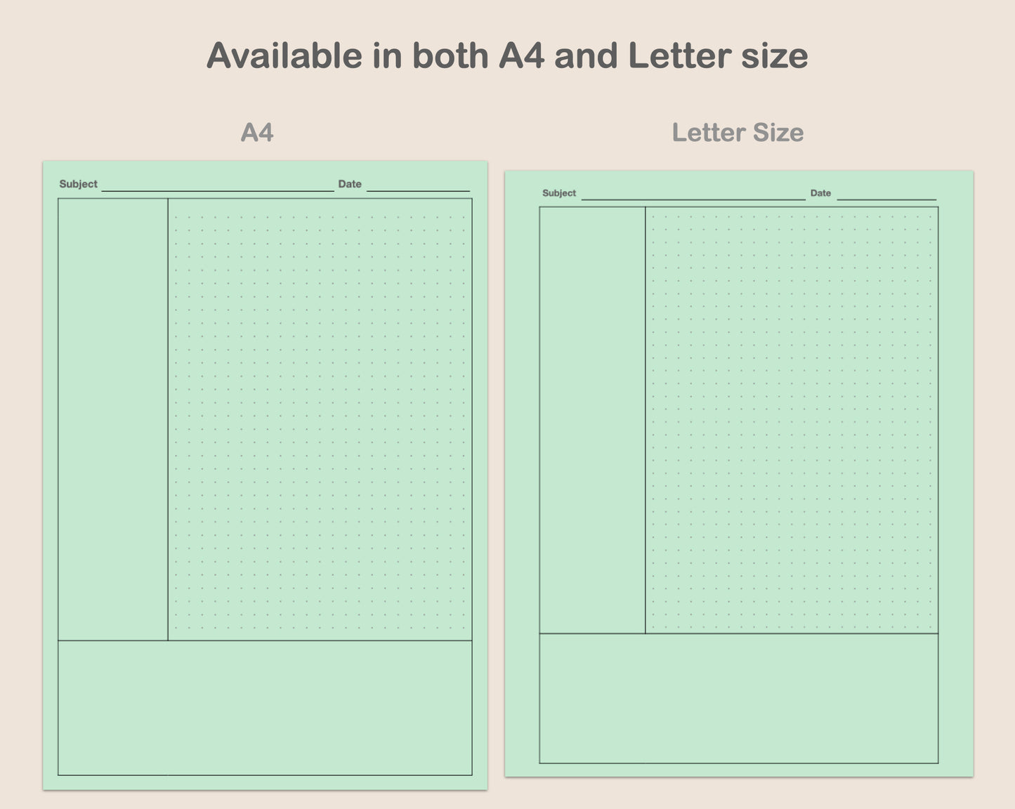 Digital Cornell Notes - Green