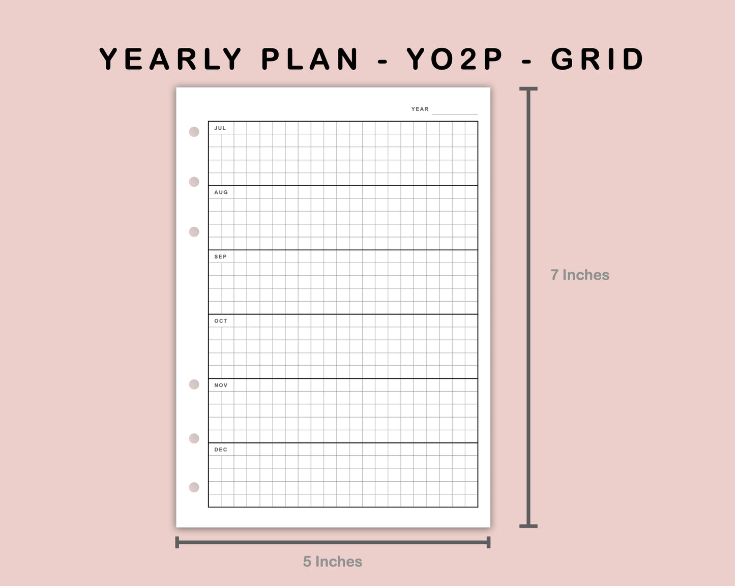 B6 Inserts - Yearly Plan - YO2P - Grid