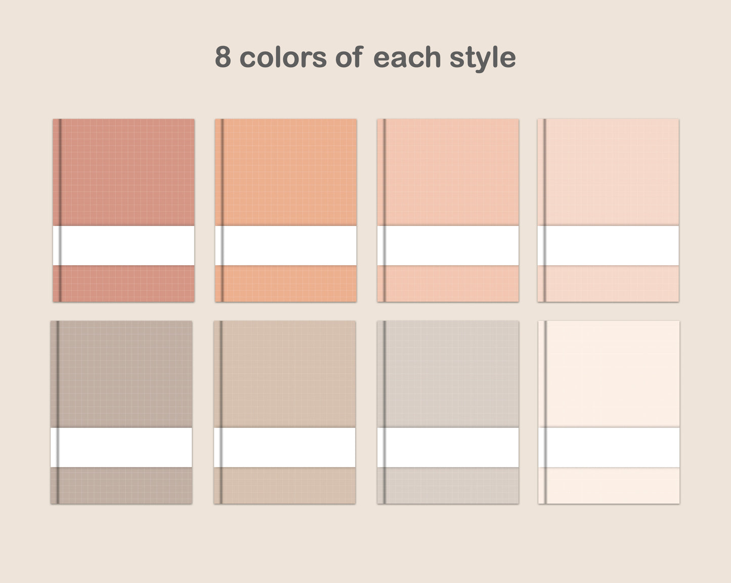 Digital Notebook Cover - Portrait - Neutral