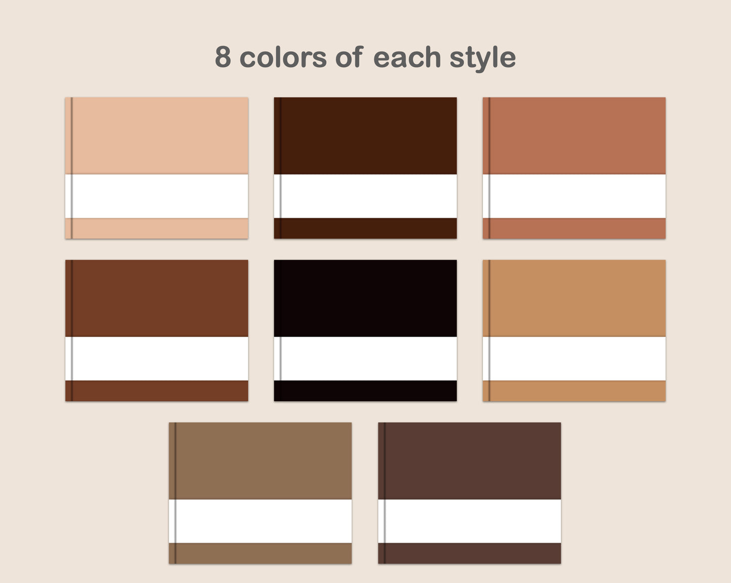 Digital Notebook Cover - Landscape - Brown Coffee