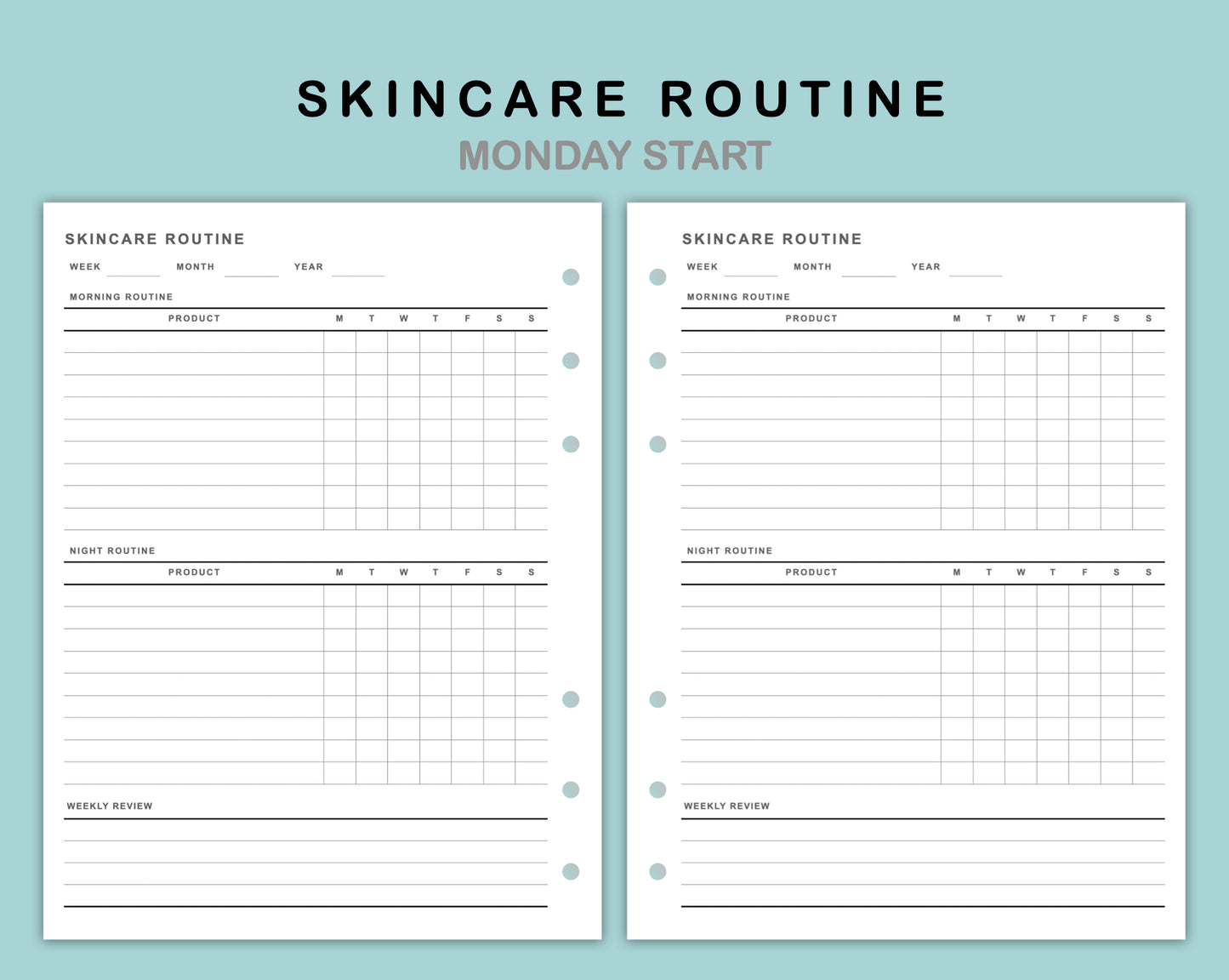 B6 Wide Inserts - Skincare Routine