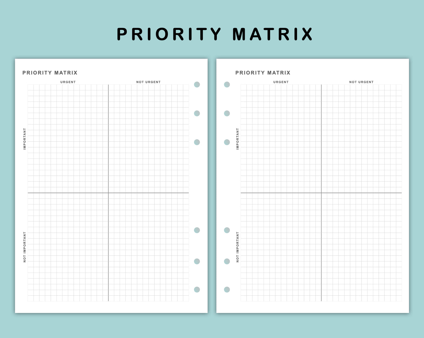 B6 Wide Inserts - Priority Matrix